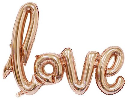 Liefde Brief Folie Ballon Anniversary Wedding Valentijnsdag Verjaardag Partij Decoratie Photo Booth Props @ # E02 champagne M