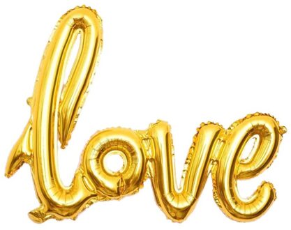 Liefde Brief Folie Ballon Anniversary Wedding Valentijnsdag Verjaardag Partij Decoratie Photo Booth Props @ # E02 goud M