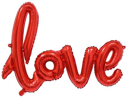 Liefde Brief Folie Ballon Anniversary Wedding Valentijnsdag Verjaardag Partij Decoratie Photo Booth Props @ # E02 rood M