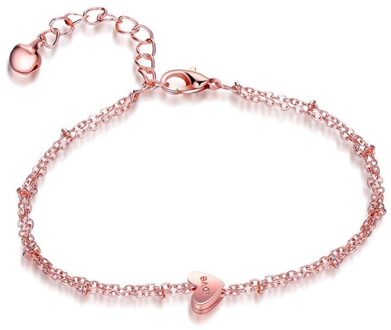 Liefde Charm Double Layer Enkel Enkelband Chain Sandal Strand Voet Armband