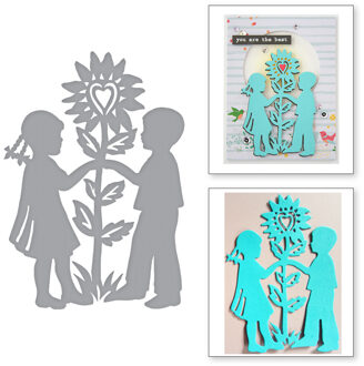 Liefde en Bloemen Metalen stansmessen decoratieve scrapbooking staal craft sterft snijd embossing papieren kaart maken stencil
