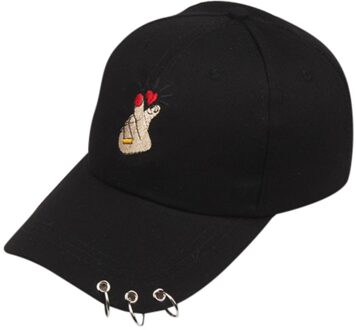 Liefde Gebaar Vinger Borduren Golf Baseball Cap Mannen Vrouwen Snapback Hoed Flipper Little Heart Zon Vrachtwagen Hoed # Gs zwart