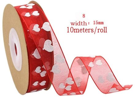 Liefde Gedrukt Lint Bruiloft Tanabata Wrap Touw Valentijnsdag Rode Jacquard Lint Diy Handgemaakte Lint 8