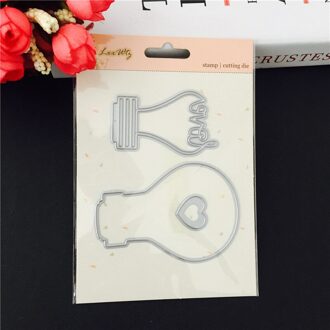 Liefde gloeilamp Metalen Stansmessen scrapbooking Stencils voor Ambachtelijke Papier DIY Scrapbook sterft Snijd Template