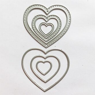Liefde Hart Vormen Metalen Stansmessen Stencil Scrapbooking Fotoalbum Kaart Papier Embossing Craft Diy Gestanst