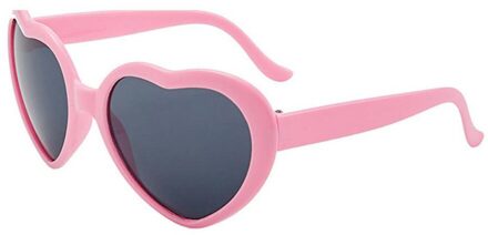 Liefde Hartvormige Effecten Bril Horloge De Lichten Veranderen Om Hartvorm Nachts Diffractie Bril Vrouwen Mode Zonnebril roze