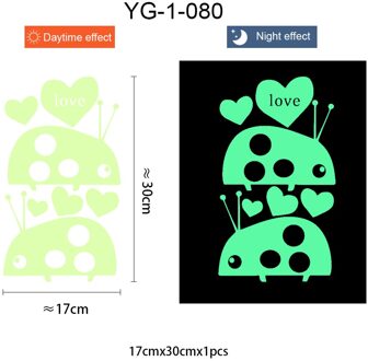 Liefde Kever Lichtgevende Muur Sticker Voor Kinderkamer Baby Nursery Schakelaar Home Decoration Muurstickers Glow In The Dark Slaapkamer plafond