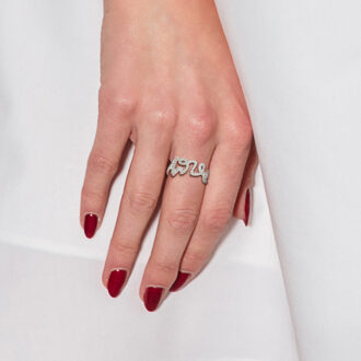 Liefdeoxide ring van zirkonium bewijs van liefde zilver 925 - L 1/2