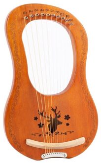 Lier Harp, 10 String Hout Harp In Massief Mahonie Hout Lier Harp Met Tuning Sleutel, voor Beginner Melomaniacs, Etc