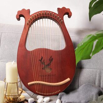 Lier Harp,16 Snaren Harp Draagbare Kleine Harp Met Duurzaam Stalen Snaren Hout String Muziekinstrument Multi