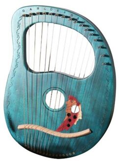 Lier Harp 16 String Harp Heptachord Massief Houten Loog Harp Met Tuning Wrench Voor Muziek Liefhebbers Beginners groen