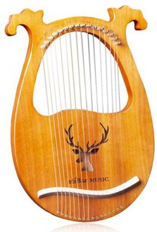 Lier Harp, Griekse Viool, 16 Houten String Harp Massief Hout Mahonie Lier Harp Met Stemsleutel Voor Muziek Liefhebbers Beginners