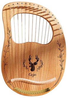 Lier Piano 19 Snaren Houten Mahonie Lier Harp Muzikale 16-String Tuning Met Reserve Snaren En Wrench Instrument X7I1 B