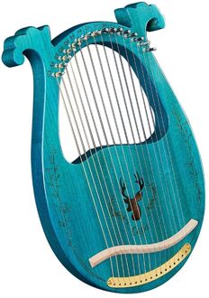 Lier Piano 19 Snaren Houten Mahonie Lier Harp Muzikale 16-String Tuning Met Reserve Snaren En Wrench Instrument X7I1
