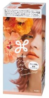 Liese Bleach On Color Bubble Hair Color Kit Ranunculus Orange - 108ml