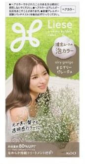 Liese Creamy Bubble Hair Color For Black Hair Airy Greige - 115ml