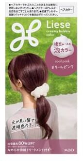 Liese Creamy Bubble Hair Color For Black Hair Cool Pink - 115ml