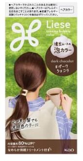 Liese Creamy Bubble Hair Color For Black Hair Dark Chocolate - 115ml