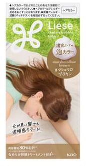 Liese Creamy Bubble Hair Color For Black Hair Marshmallow Brown - 115ml