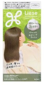 Liese Creamy Bubble Hair Color For Black Hair Olive Ash - 115ml