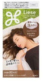 Liese Creamy Bubble Hair Color For Black Hair Royal Brown - 115ml