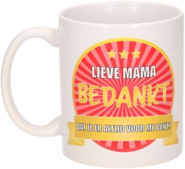 Lieve mama bedankt mok / beker 300 ml Multikleur