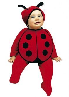 Lieveheersbeestje verkleed set - baby - verkleedkleding - slabbetje en muts - 1-2 jaar