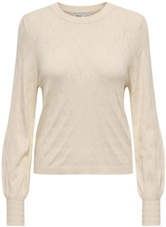 Life LS Structure O-Neck C: Birch Only , Beige , Dames - Xl,L,M,S,Xs