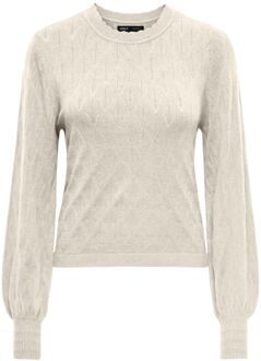 Life LS Structure O-Neck C: Birch Only , Beige , Dames - Xl,L,M,S,Xs