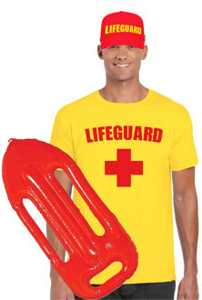 Lifeguard / strandwacht verkleed set heren - 3-delig - maat 2XL - Carnaval verkleedaccessoires