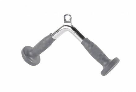 Lifemaxx LMX Triceps Bar - Handgreep - Rubber Handvatten - Zilver