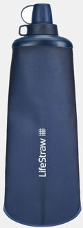 LifeStraw Peak Series Collapsible Squeeze Bottle 1L Mountain Drinkfles Blauw - One size
