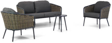 Lifestyle Enchante stoel-bank loungeset 4-delig-1 Grijs-antraciet