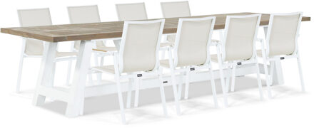 Lifestyle Fiora/Florence 330 cm dining tuinset 9-delig Wit