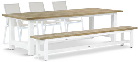 Lifestyle Fiora/Los Angeles 260 cm dining tuinset 5-delig Wit
