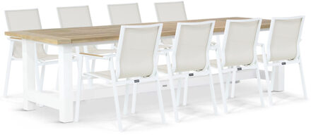 Lifestyle Fiora/Los Angeles 300 cm dining tuinset 9-delig Wit