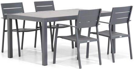Lifestyle Stella/Residence 164 cm dining tuinset 5-delig Grijs-antraciet