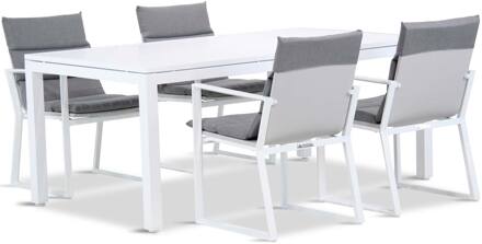 Lifestyle Treviso/Concept 180 cm dining tuinset 5-delig Wit