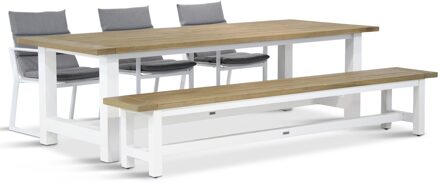 Lifestyle Treviso/Los Angeles 260 cm dining tuinset 5-delig Wit