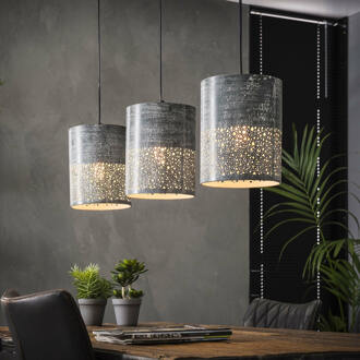 LifestyleFurn Hanglamp 'Sanaa', 3-lamps, 20cm, kleur Grijs