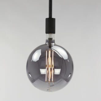 LifestyleFurn Kooldraadlamp 'Bol XXL' Ø20cm, LED E27 / 8W, Smoke grey, dimbaar Smoke grey glas