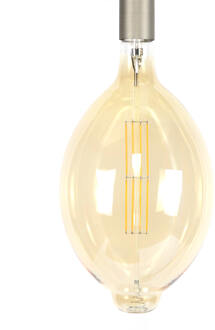 LifestyleFurn Kooldraadlamp 'Lain' E27 LED 8W, kleur Amber, dimbaar Amberkleurig glas - 320 cm