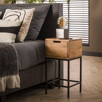 LifestyleFurn Nachtkastje 'Ilsinho' Acaciahout Massief acacia naturel