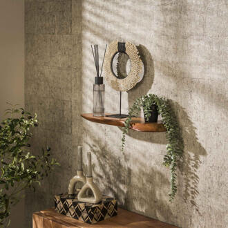 LifestyleFurn Organische Wandplank 'Lavar' Acaciahout, 60cm Massief acacia naturel - 60 cm