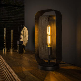 LifestyleFurn Tafellamp 'Allyse', kleur Artic Zwart