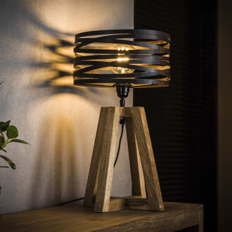 LifestyleFurn Tafellamp 'Manuel' 1-lamps, 50cm Slate grey