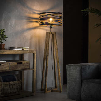 LifestyleFurn Vloerlamp 'Manuel' 1-lamps, 140cm Slate grey