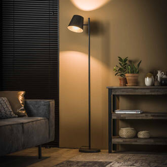 LifestyleFurn Vloerlamp 'Telly' 157cm, kleur Charcoal