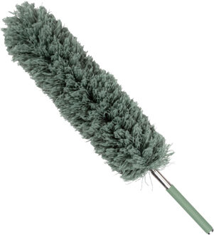 Lifetime Clean plumeau/duster XL - uitschuifbaar - synthetisch - groen/grijs - 55-142 cm - plumeaus