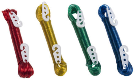 Lifetime Clean Waslijn - 20 meter - PVC - rood - drooglijn / waslijndraad - wasgoed ophangen - met 2 haakjes